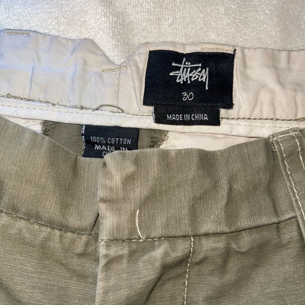 Stussy Olive Green Chinos for Men
